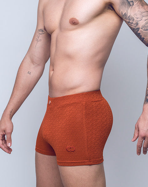 Signet Textured Swim Trunk Carmine