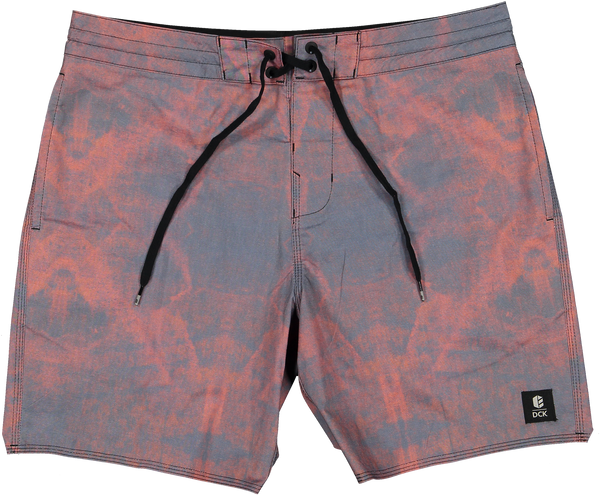 17" Unburned Swim Short Black Red