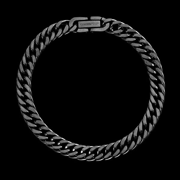 8mm Stainless Steel Cuban Chain Bracelet