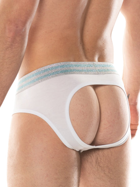 FK SPORT Decadence Open Back Brief - Foreign Seas and Artic White