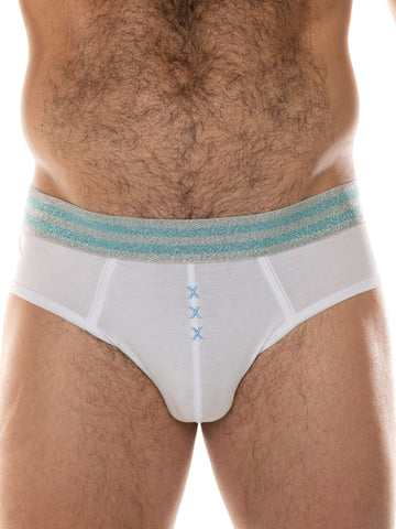 FK SPORT Decadence Open Back Brief - Foreign Seas and Artic White Artic White