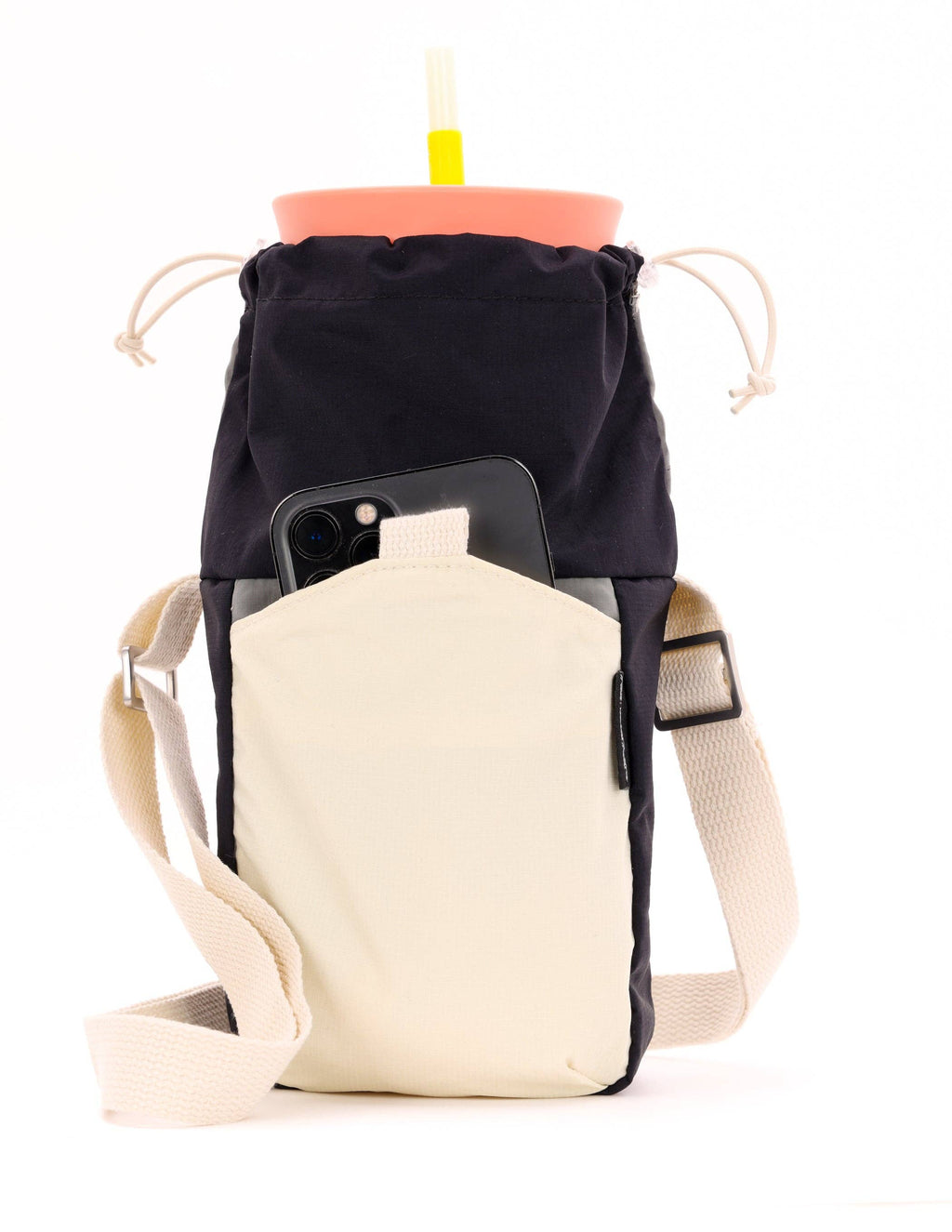 Black Crossbody Water Bottle Bag | 40oz Tumbler Carrier