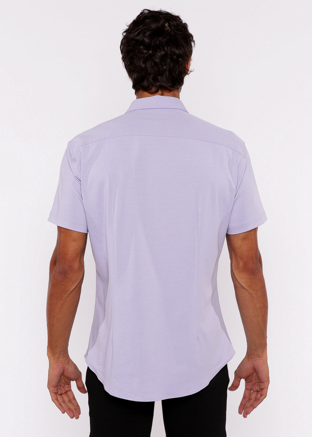 Solid Knit Stretch Jersey Knit Shirt
