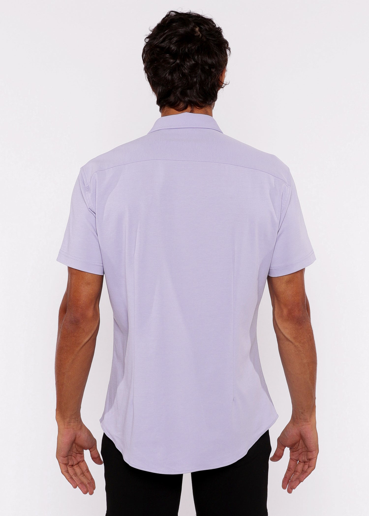 Solid Knit Stretch Jersey Knit Shirt