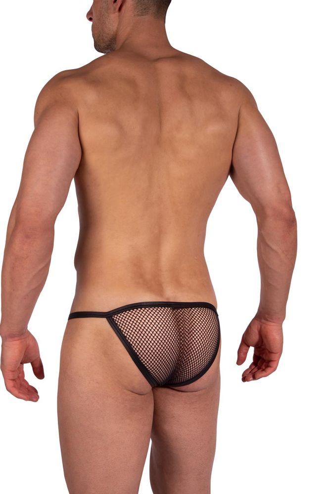 M2391 Mesh Cheeky Tanga Black