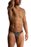 M2514 Animal Print Bungee Thong Ozelot