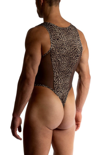 M2514 Animal Print String Bodysuit