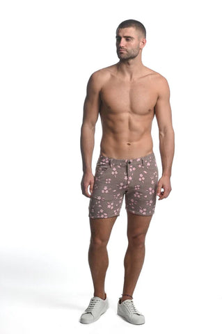 5" KNIT JACQUARD SHORT - Houndstooth 26W Pink