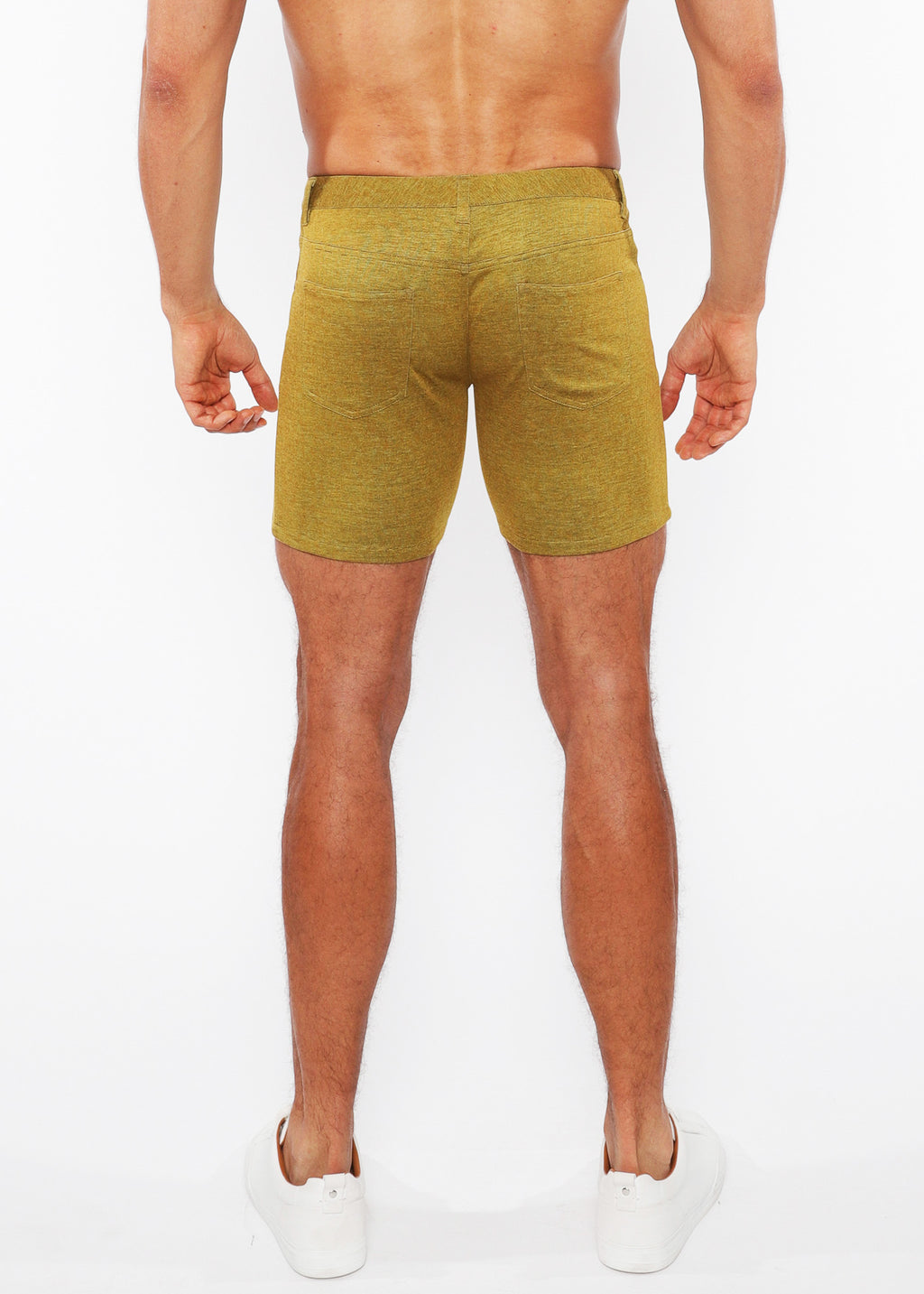 5" Washed Denim Knit Jean Short