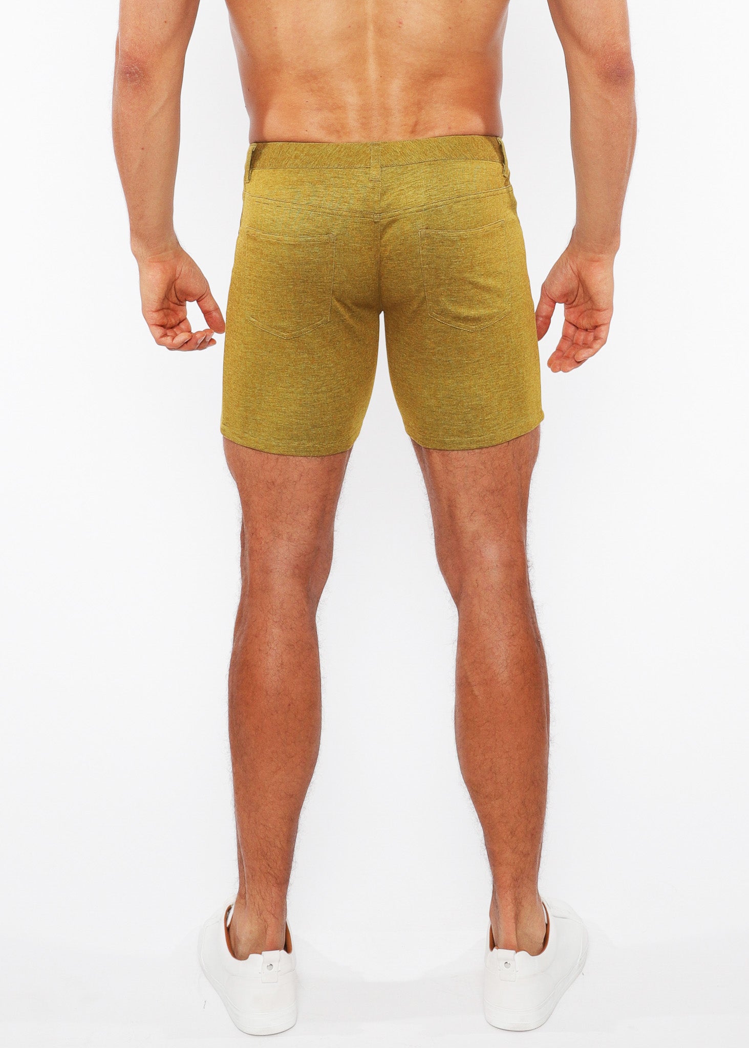 5" Washed Denim Knit Jean Short