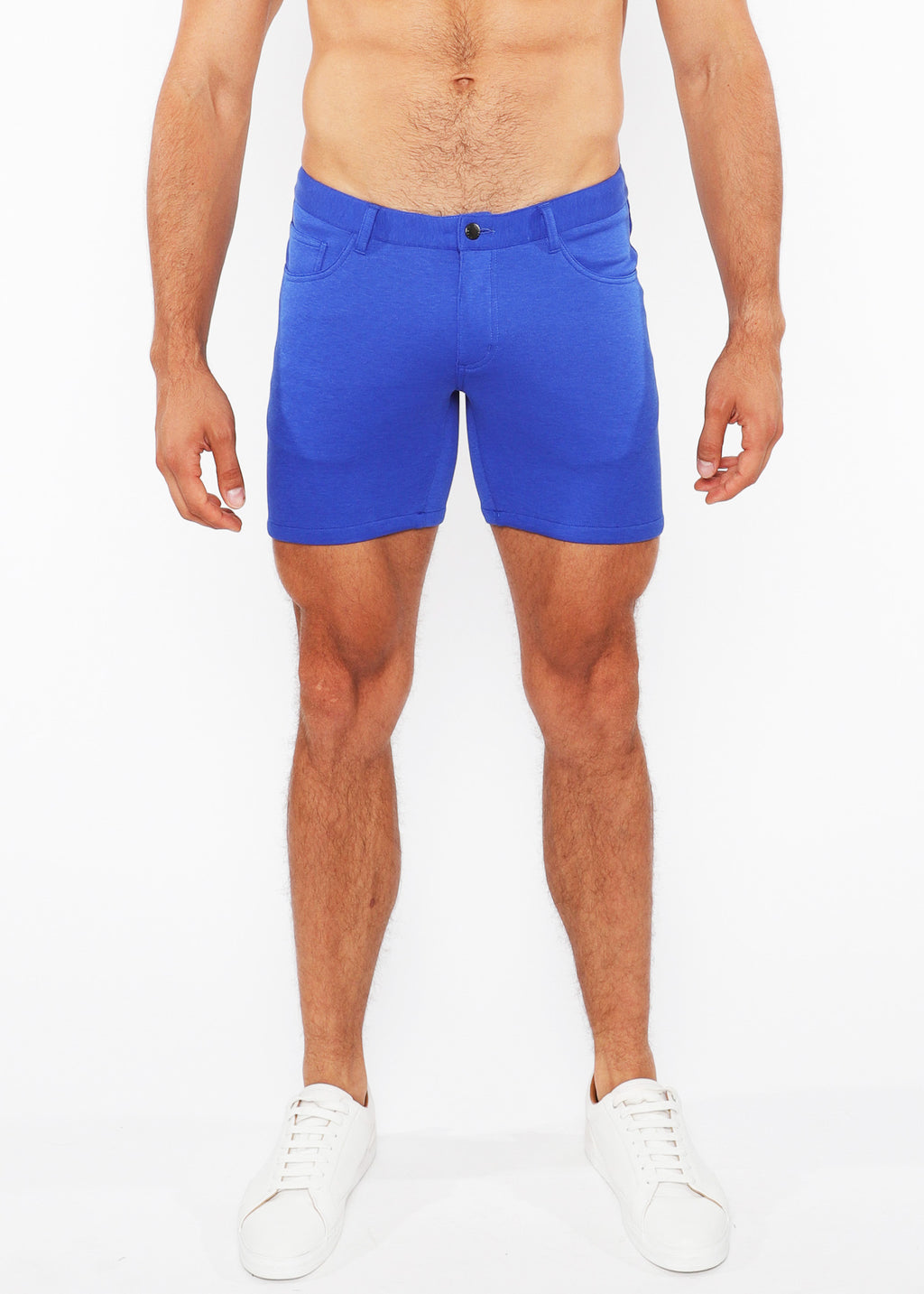 Textured Fine Cord 5" KNIT JEAN SHORT Cobalt