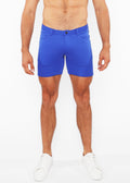 Textured Fine Cord 5" KNIT JEAN SHORT Cobalt