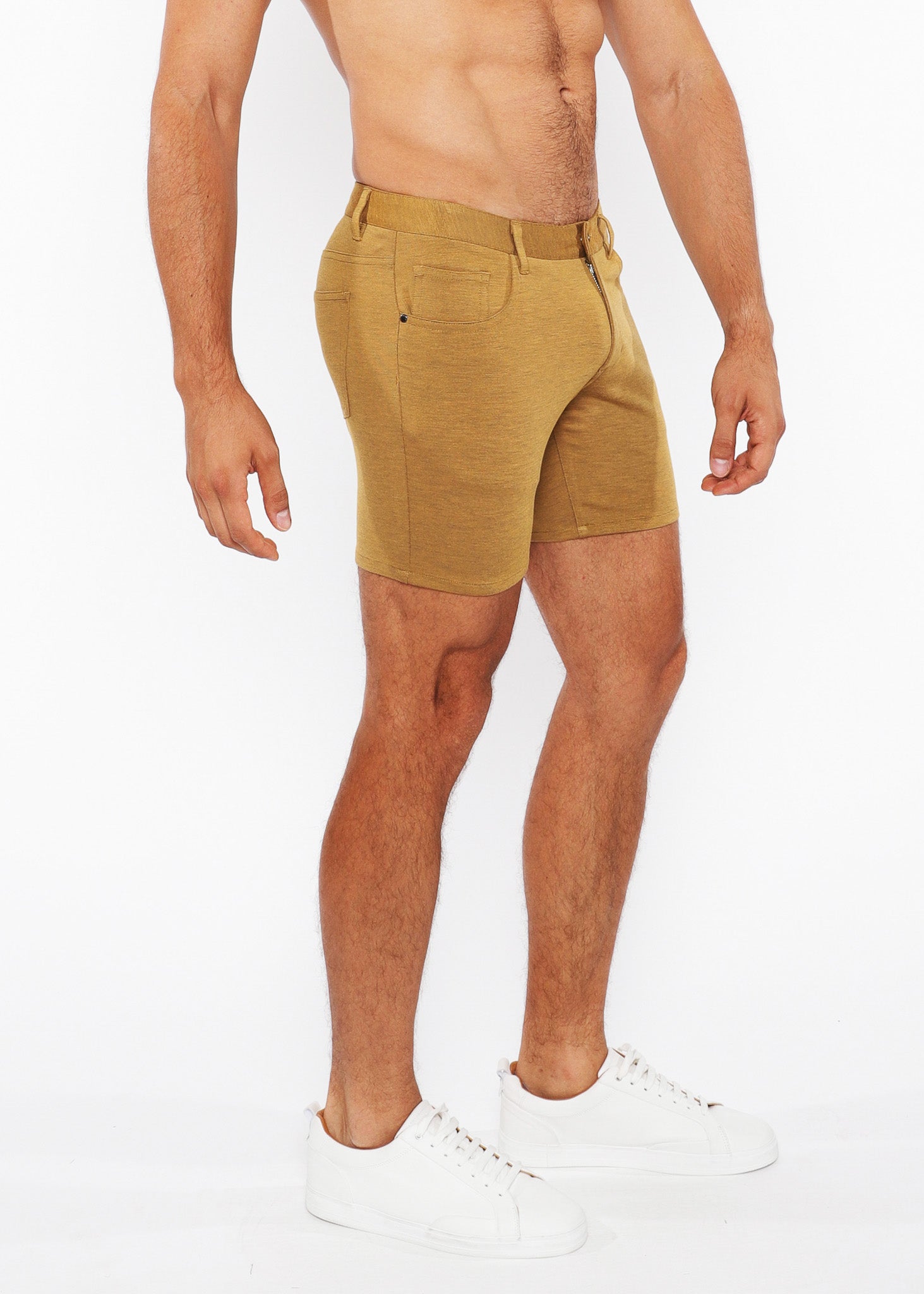 Solid Stretch 5" KNIT JEAN SHORT