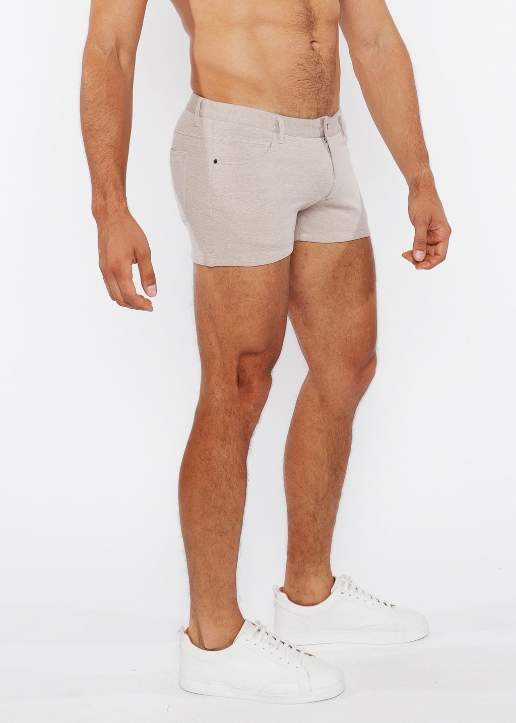 Two-Tone Melange 3" KNIT JEAN SHORT