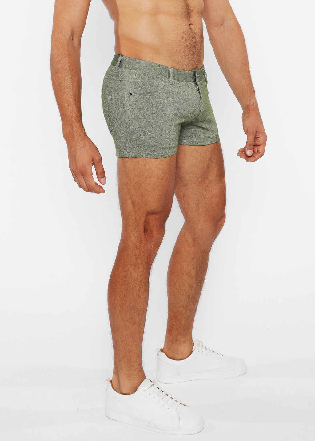 Two-Tone Melange 3" KNIT JEAN SHORT