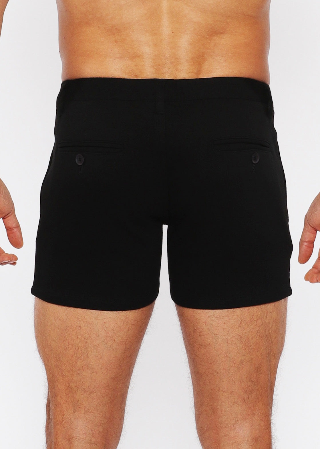 5" Linen Look Knit Chino Zip Shorts