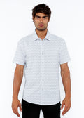 Chevron Stretch Knit Short Sleeve Shirt
