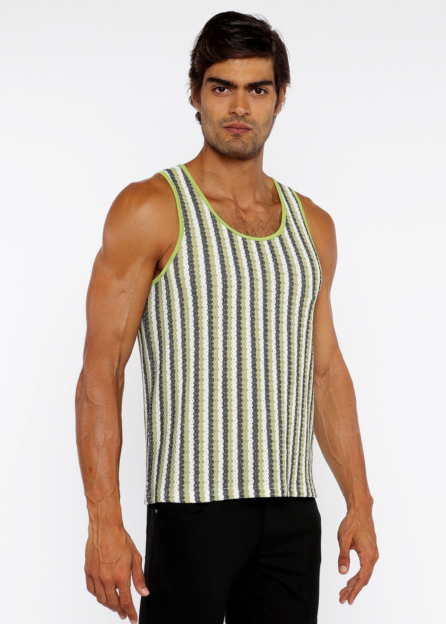 トップス BEEDEN EYELET BACK PRINT TANK Black Men's Athletic Tanks – Breathable & Performance-Ready | Boy Next