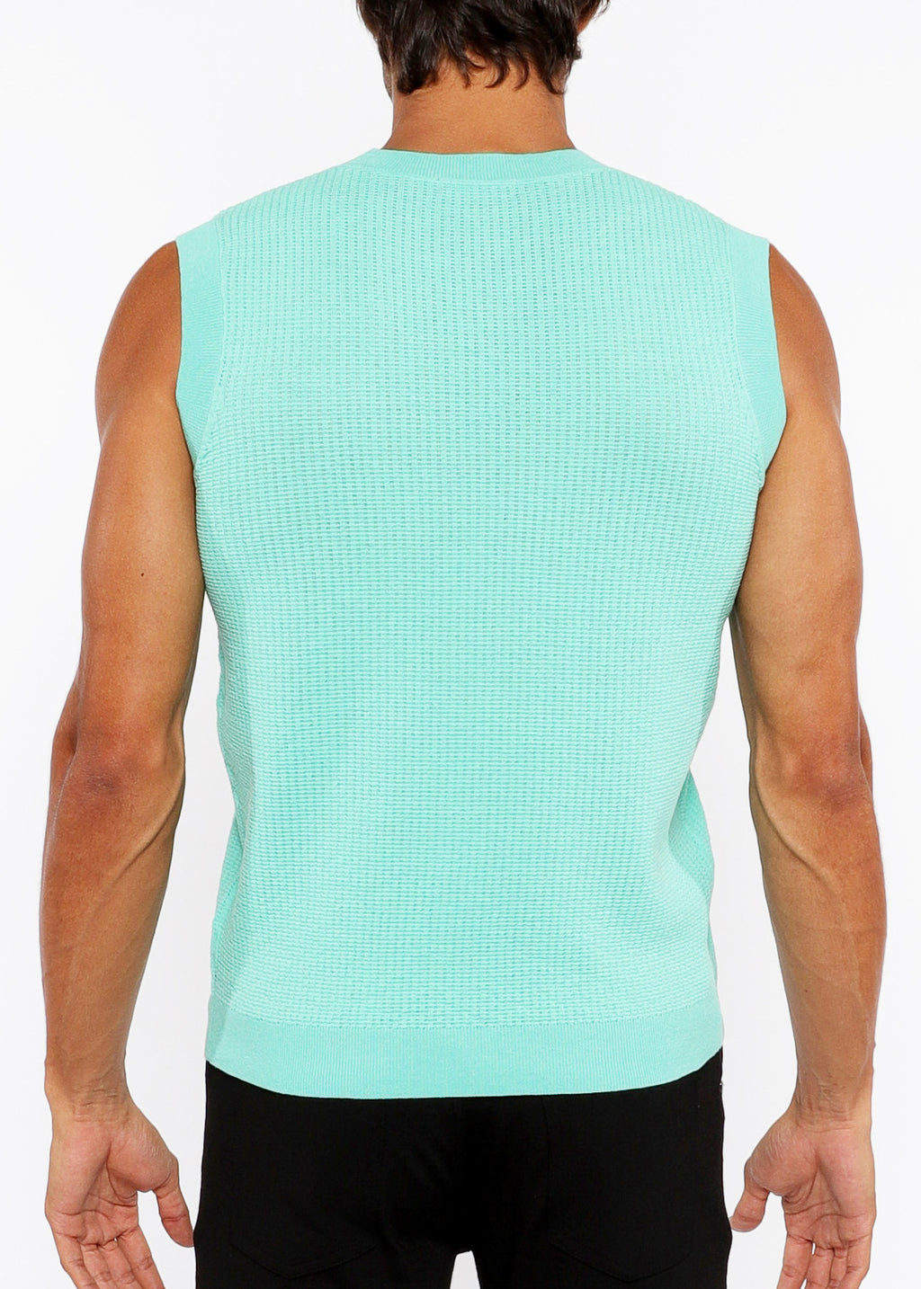 Textured Open Knit Vest