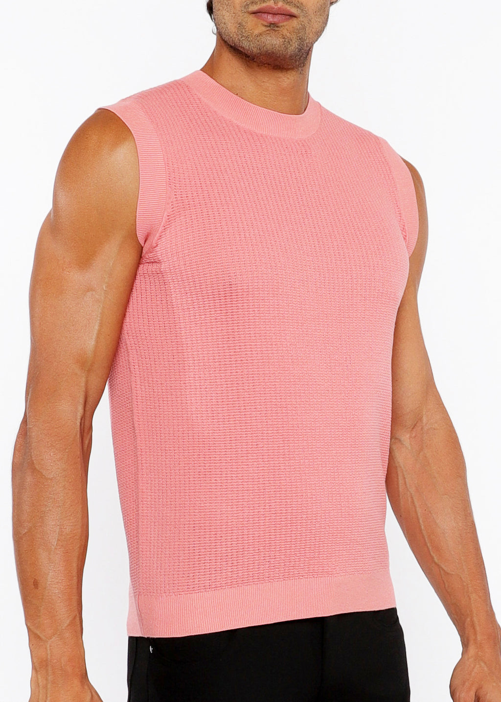 Textured Open Knit Vest