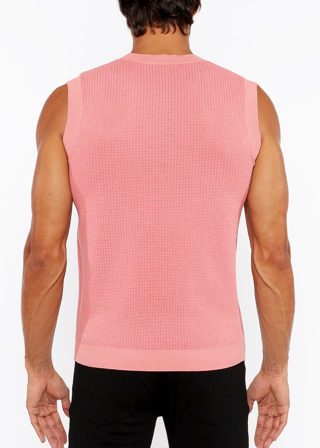 Textured Open Knit Vest