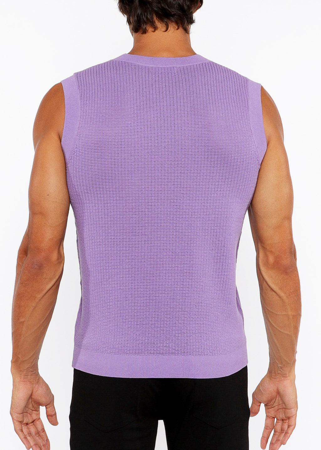 Textured Open Knit Vest