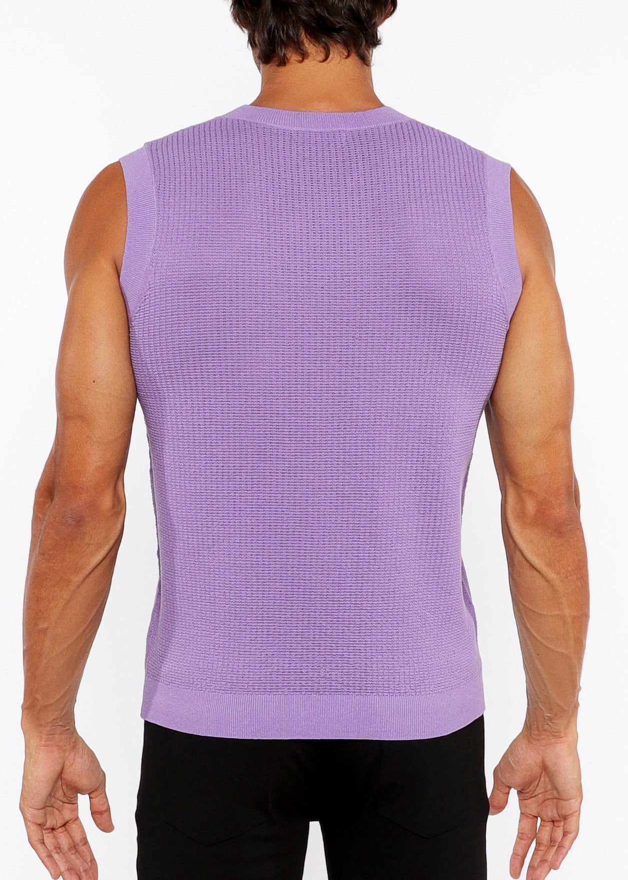 Textured Open Knit Vest