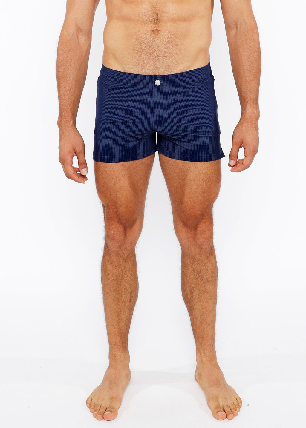 Pinstripe Swim Short Navy