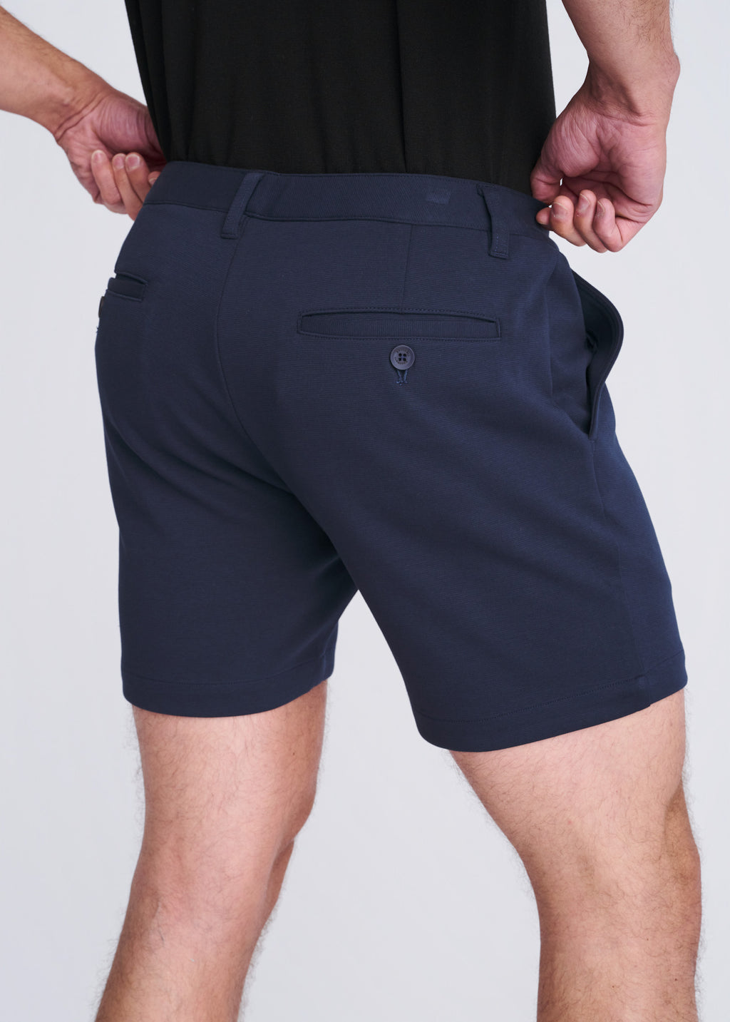 6" Textured Stretch Knit Chino Shorts
