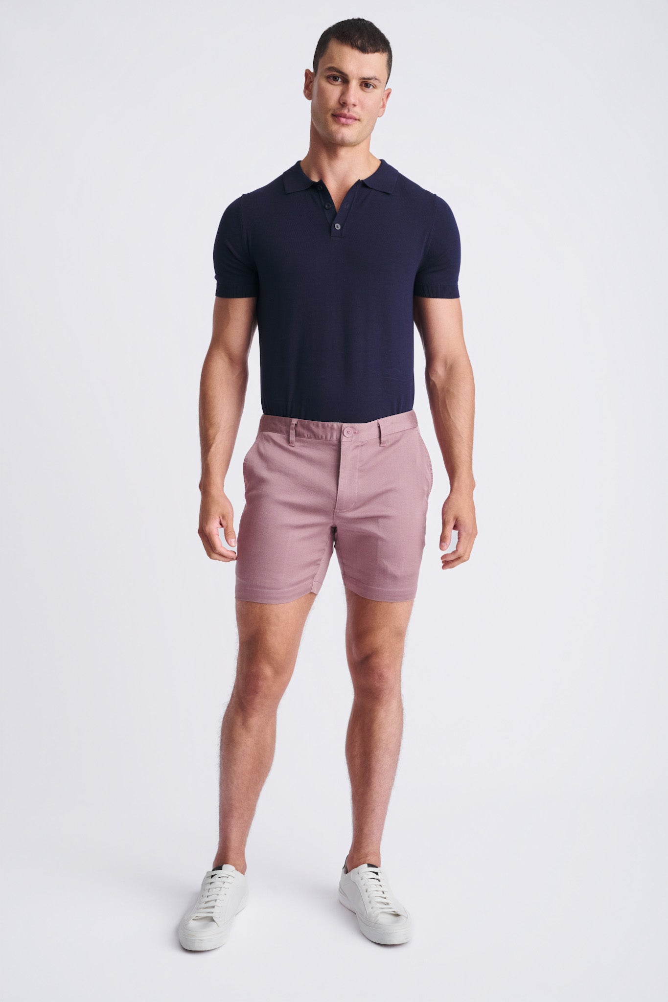 6" Textured Stretch Chino Shorts