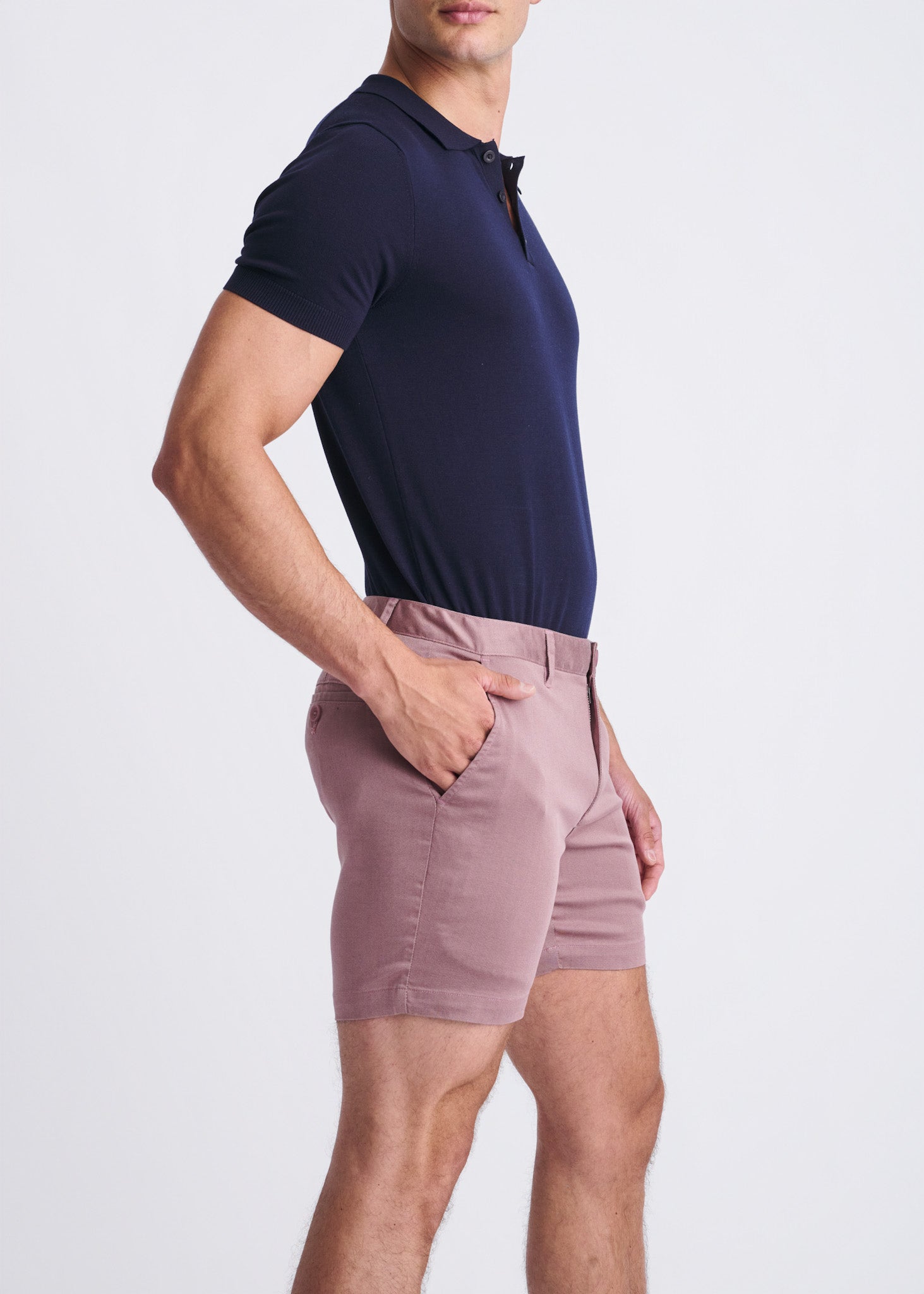 6" Textured Stretch Chino Shorts