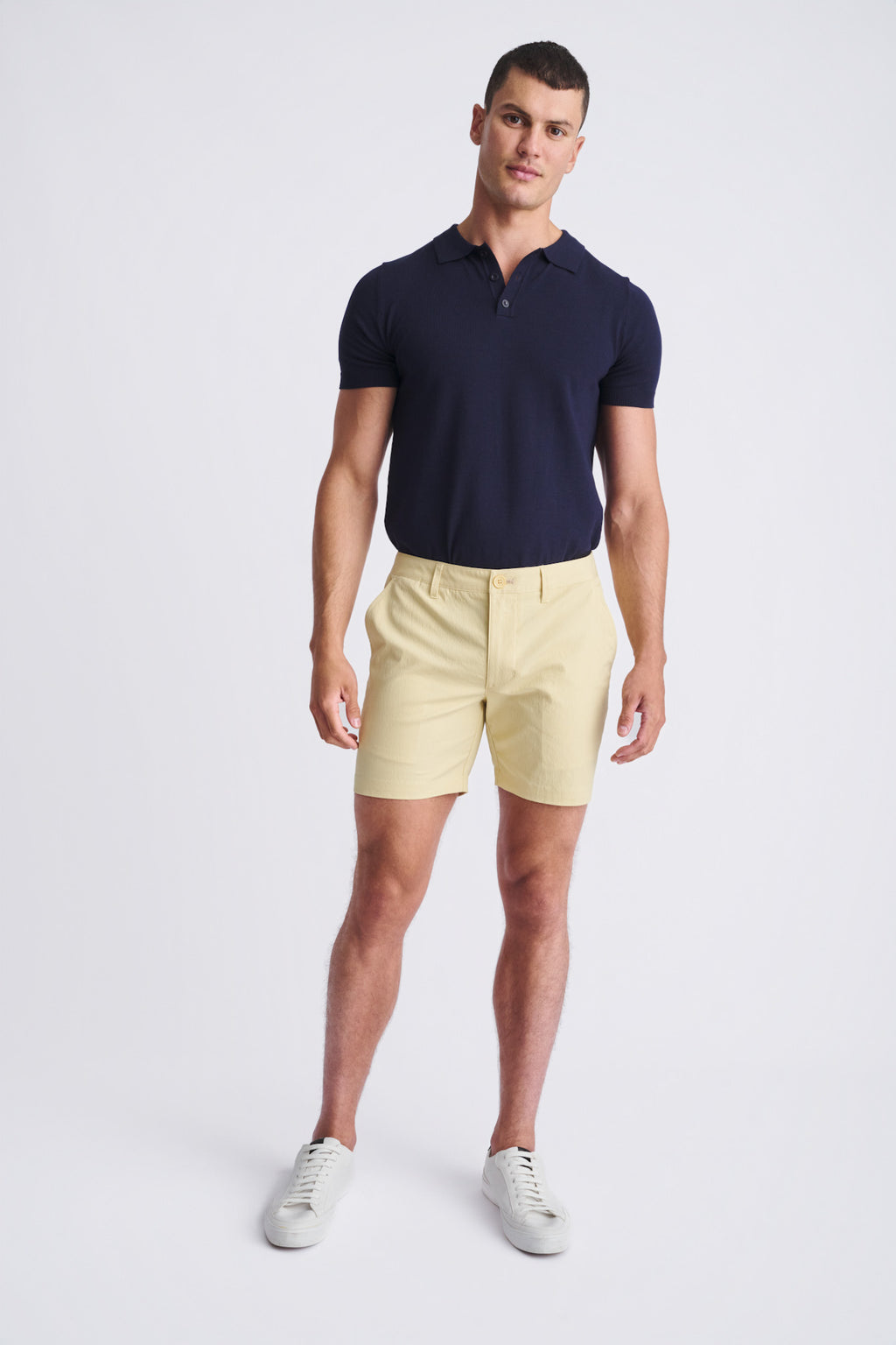 6" Crinkle Stretch Chino Shorts