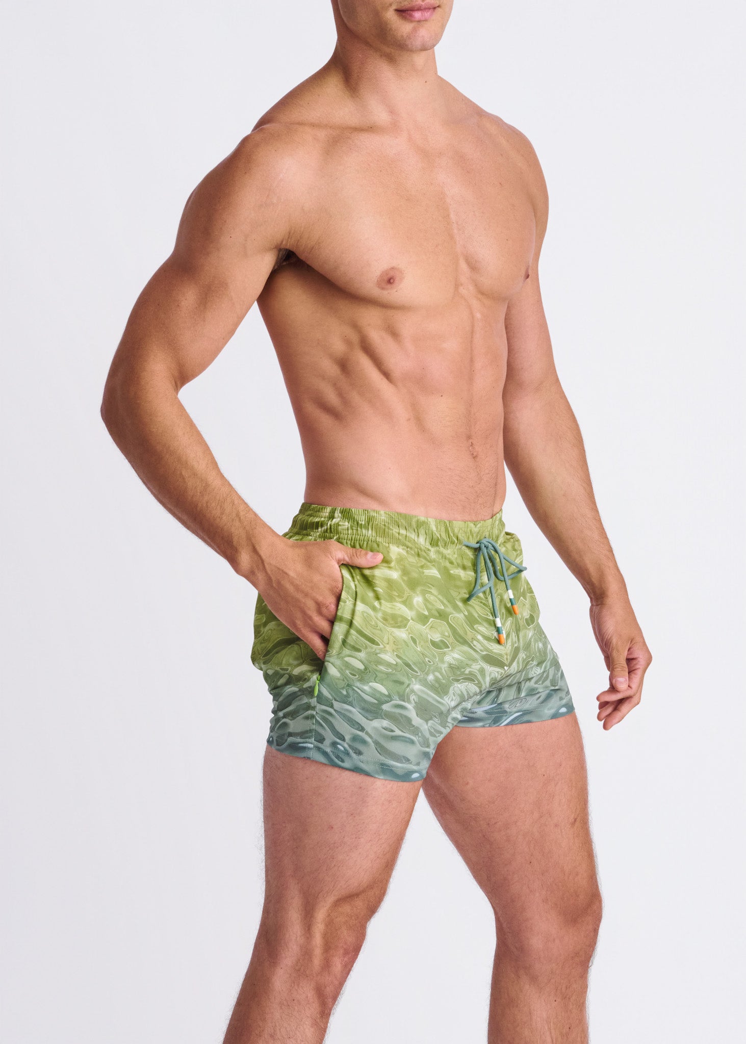 TEAL/GREEN POOL 2.5" Swim Shorts