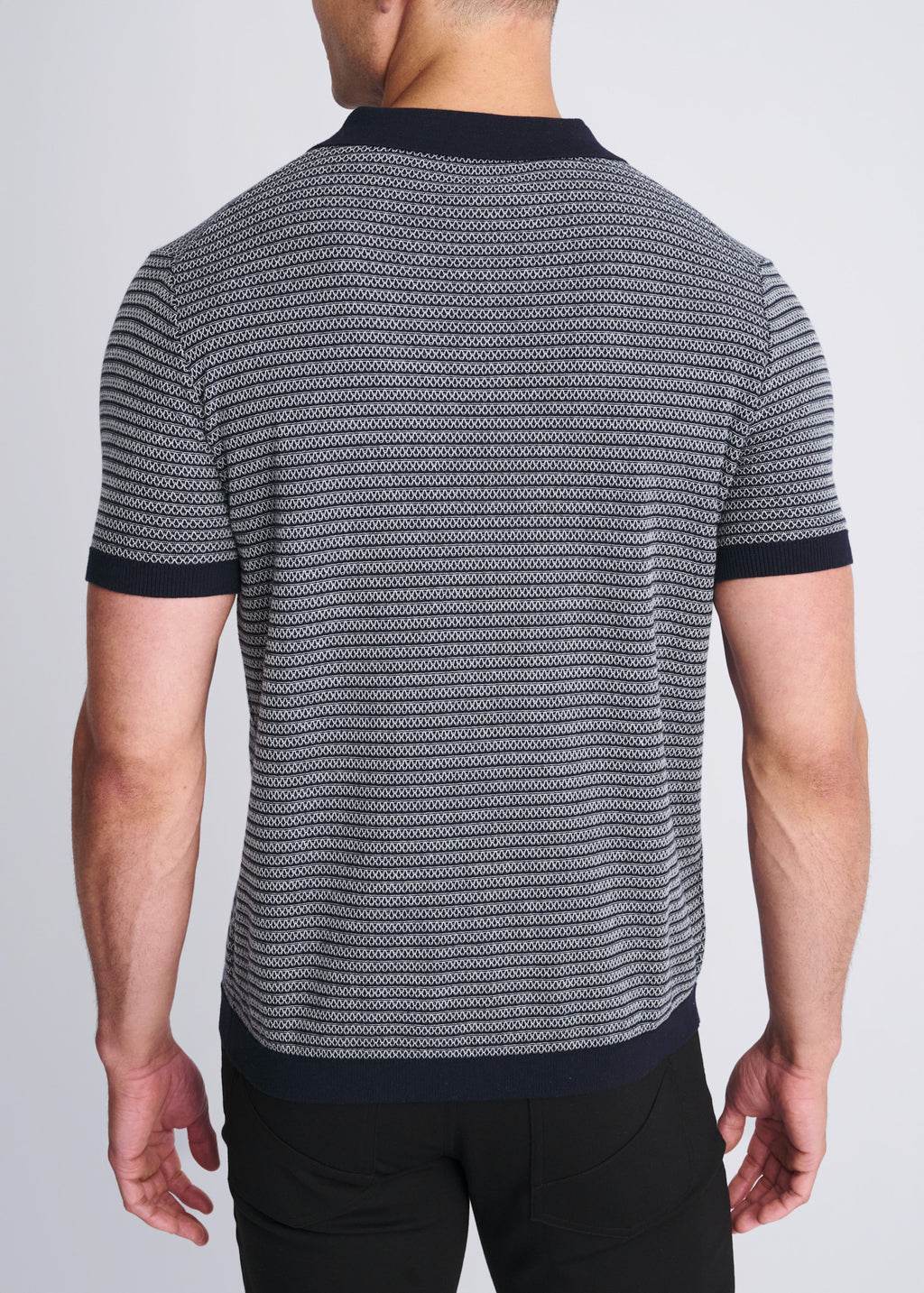 Two Tone Textured Cotton Polo
