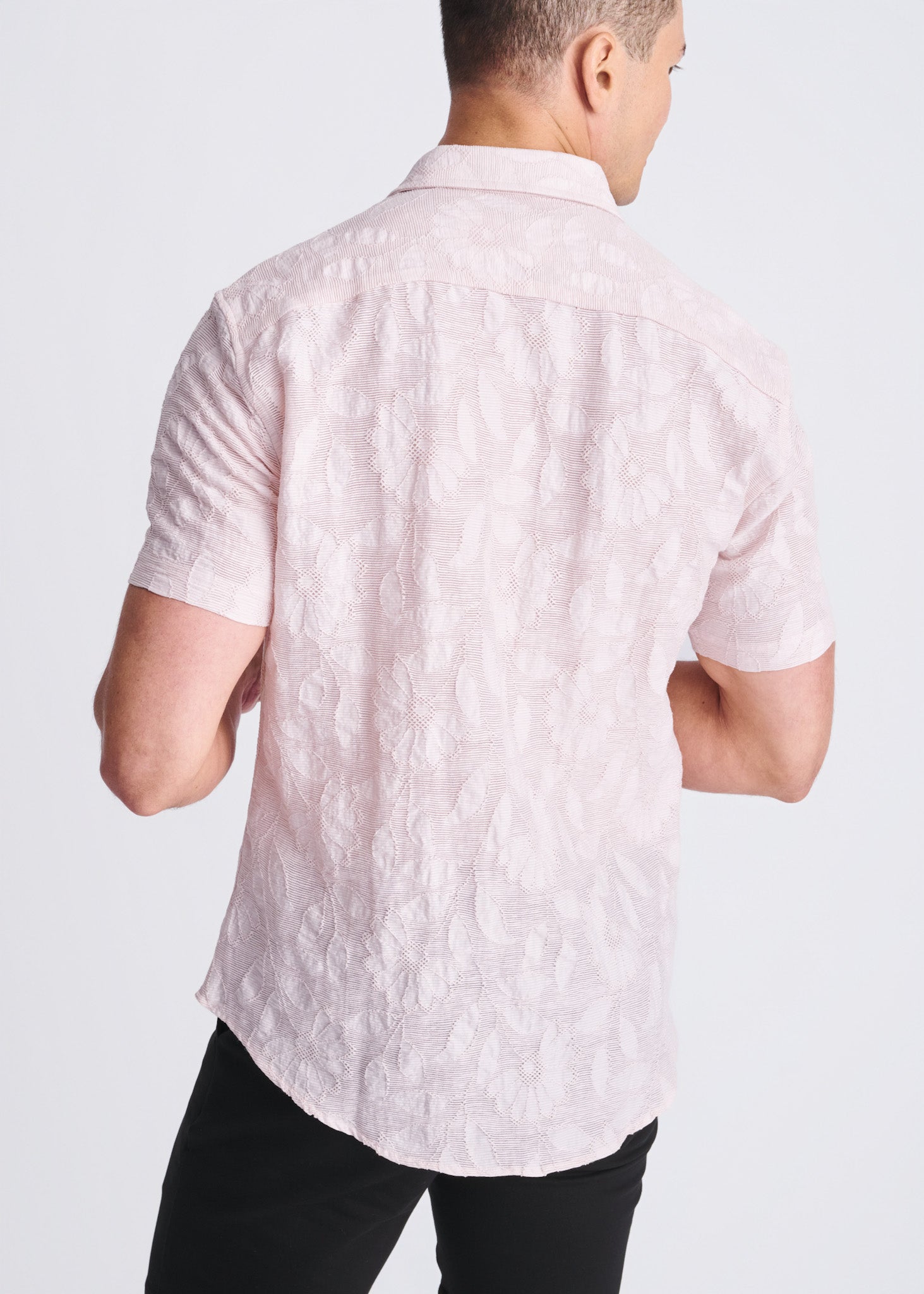 Lightweight Jacquard Short Sleeve Shirt