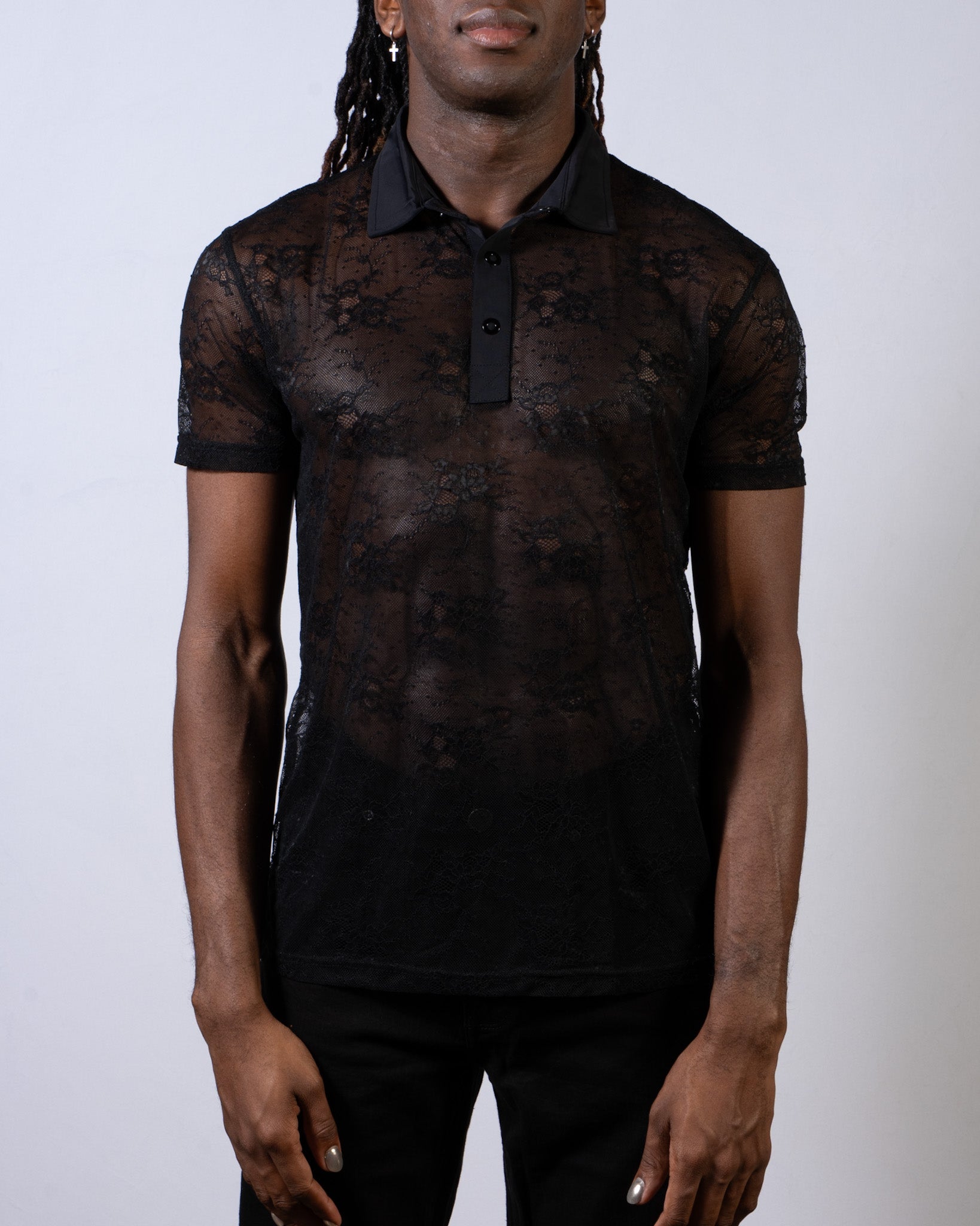 Sheer Lace Polo