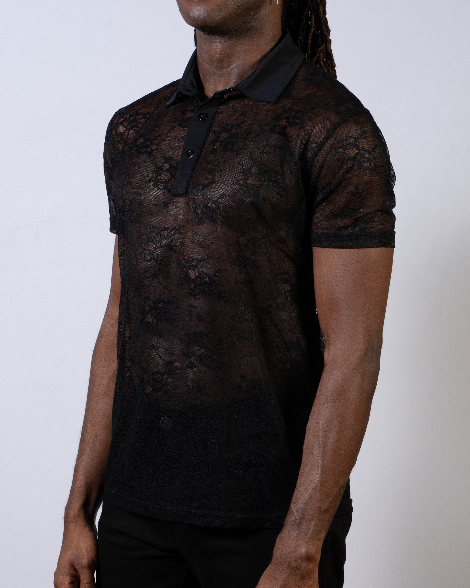 Sheer Lace Polo