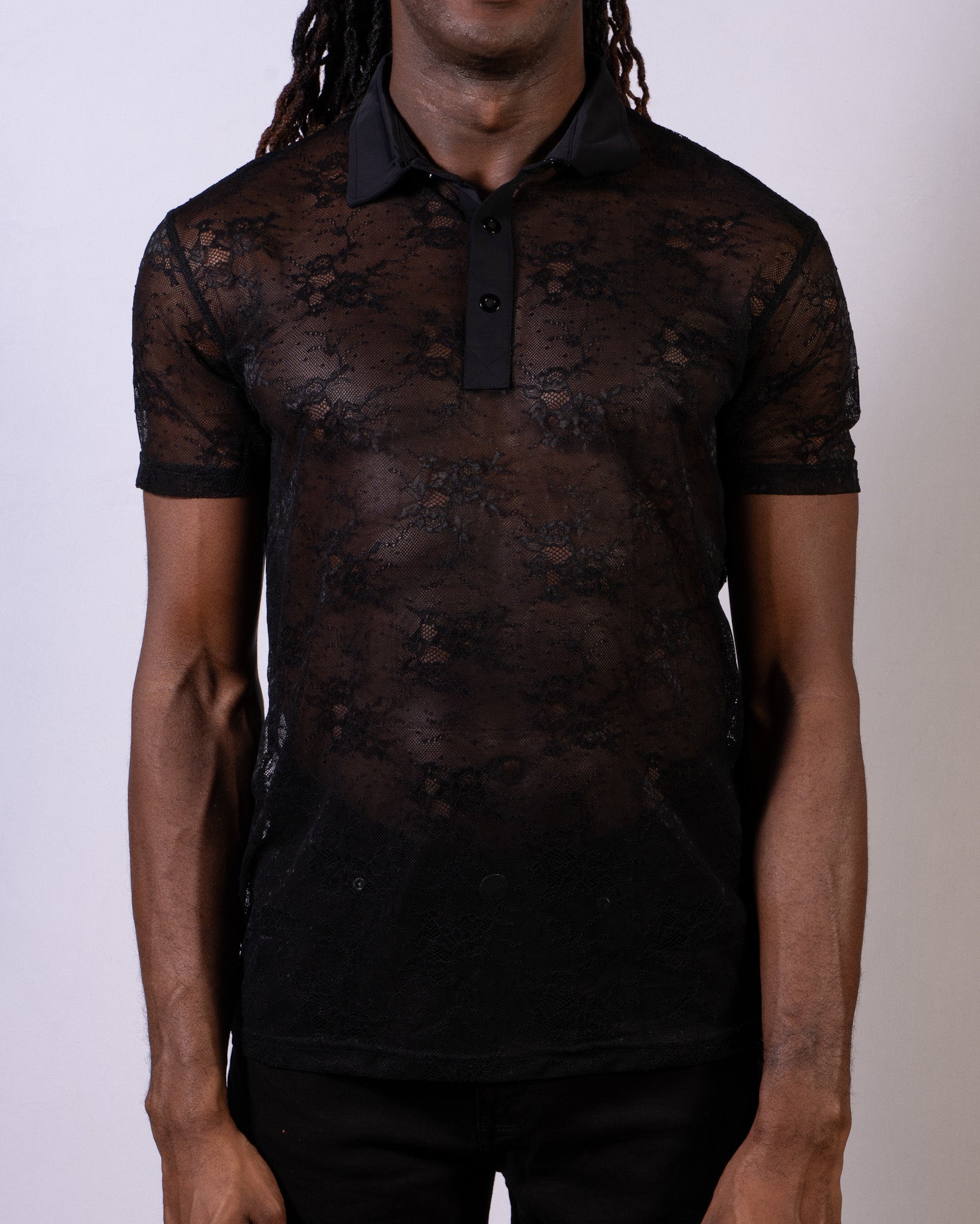 Sheer Lace Polo