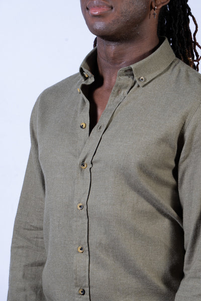 Burley Light Flannel Shirt Olive