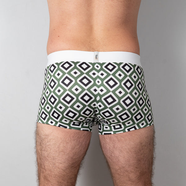 Diamond Print Trunk Olive