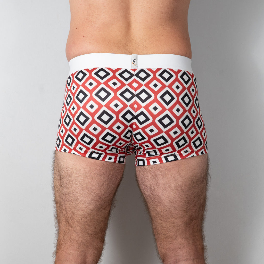 Diamond Print Trunk Red