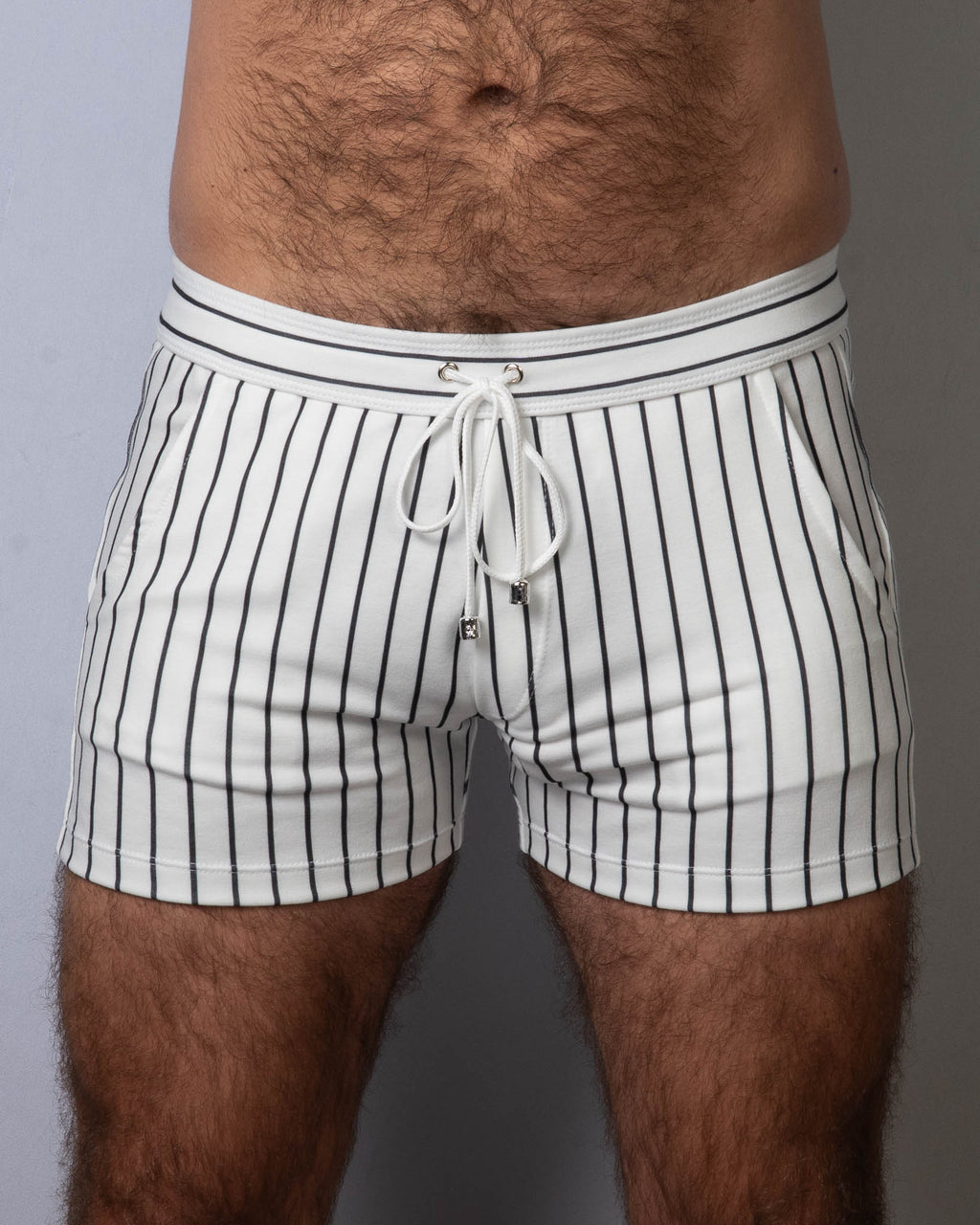 Soft Pocket Shorts - Stripe White