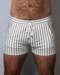 Soft Pocket Shorts - Stripe White