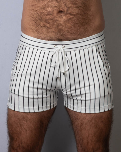 Soft Pocket Shorts - Stripe White