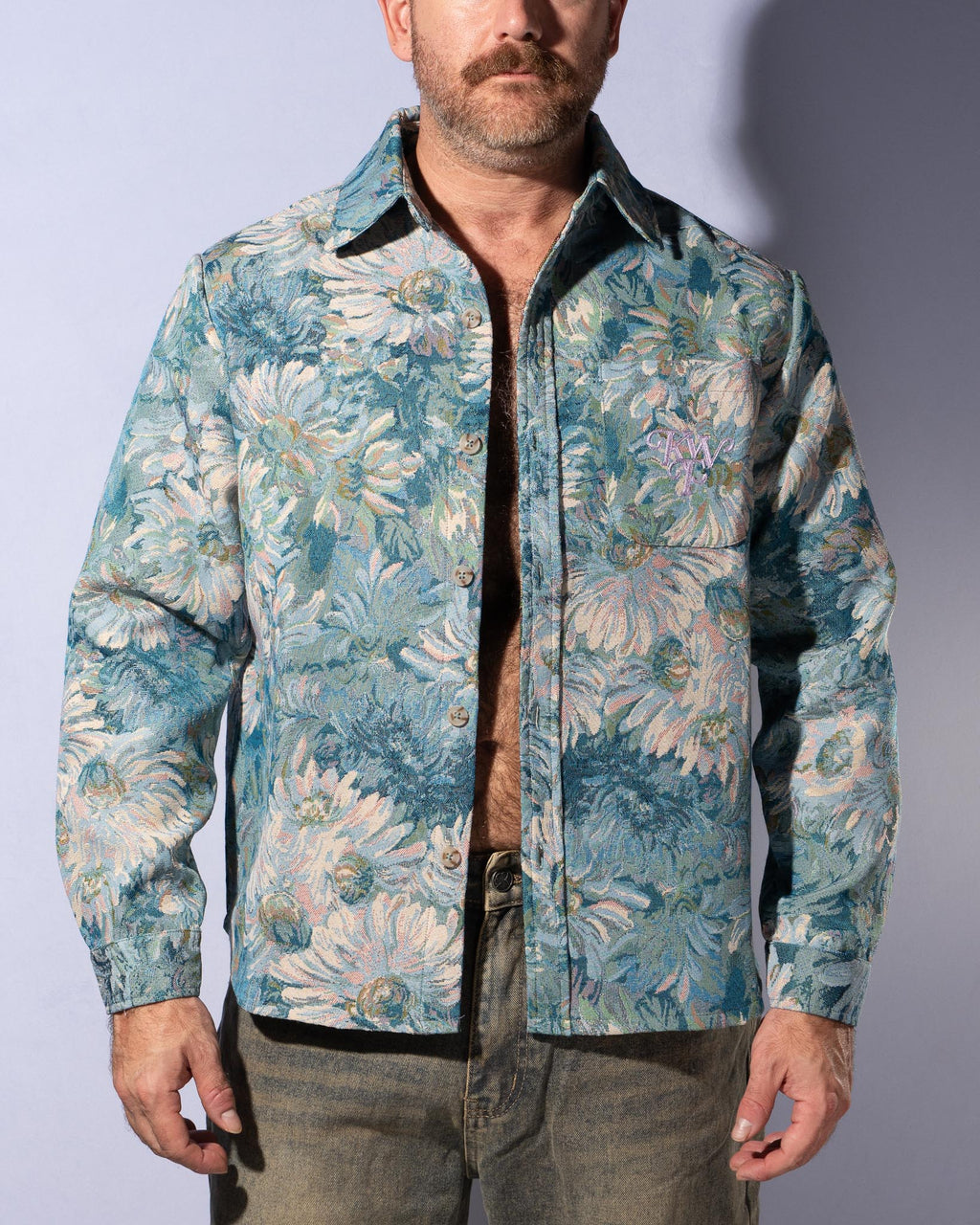 Floral Watercolor Tapestry Shirt