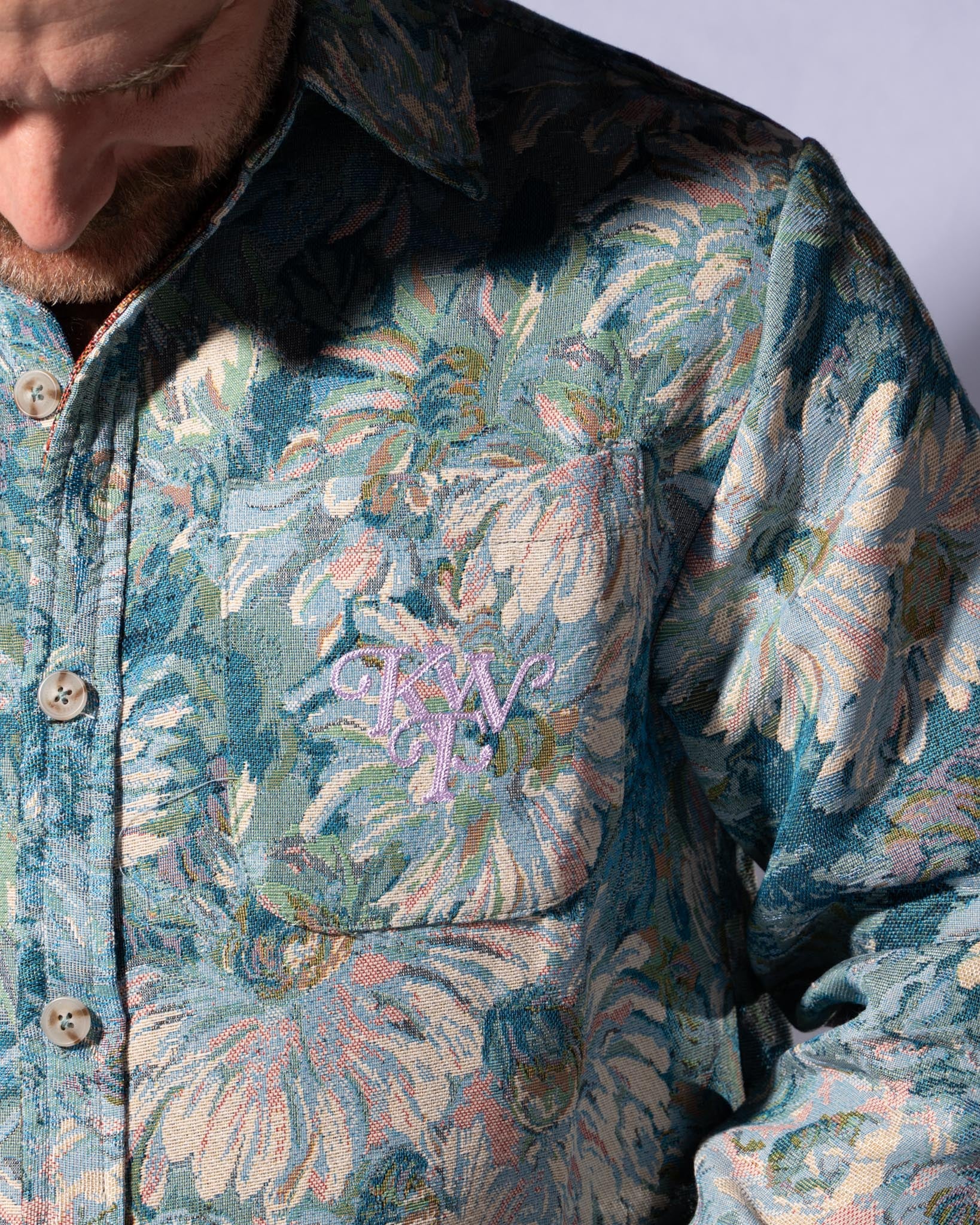 Floral Watercolor Tapestry Shirt