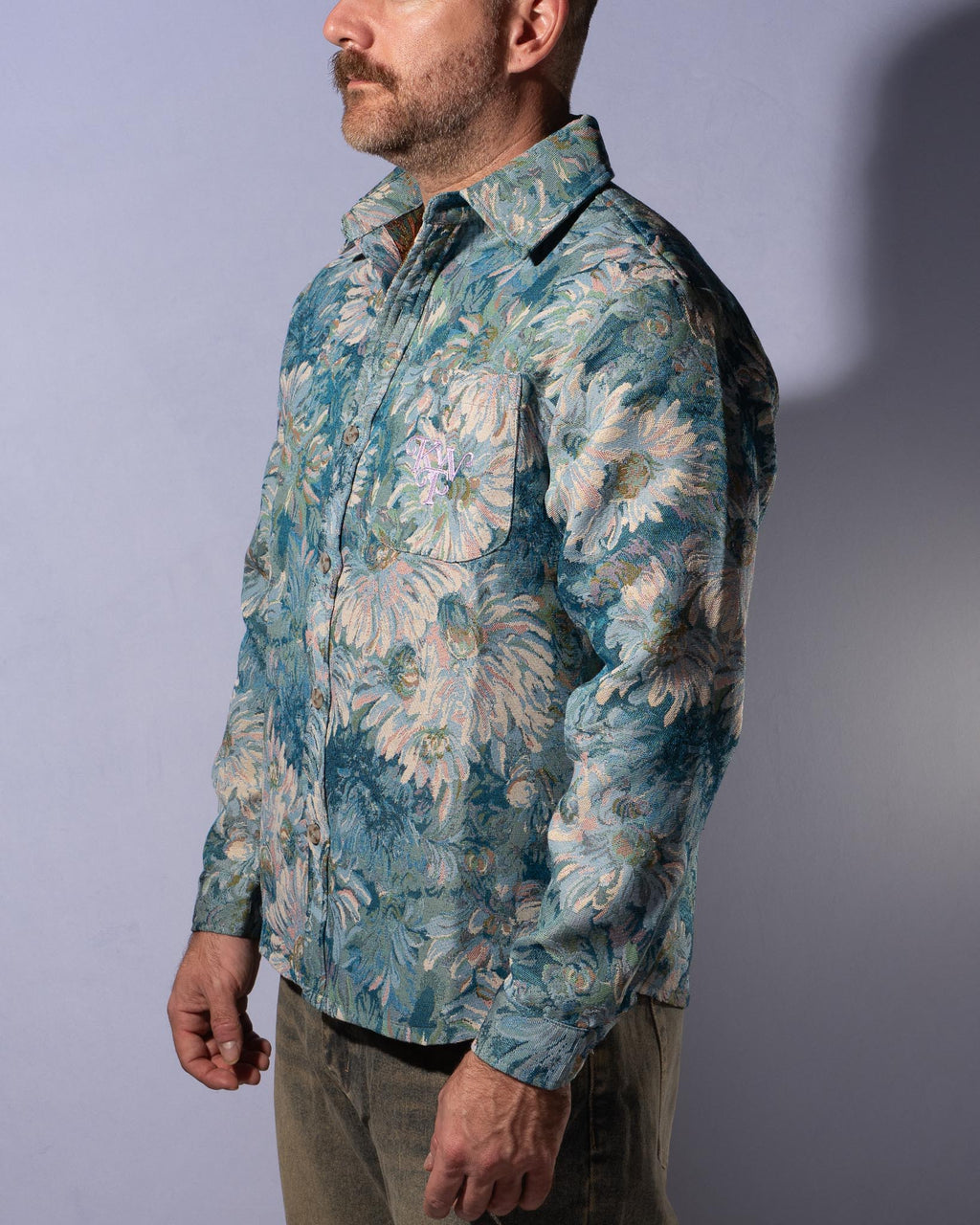 Floral Watercolor Tapestry Shirt