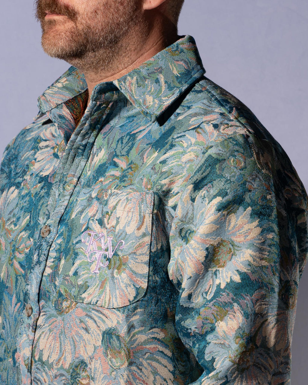Floral Watercolor Tapestry Shirt