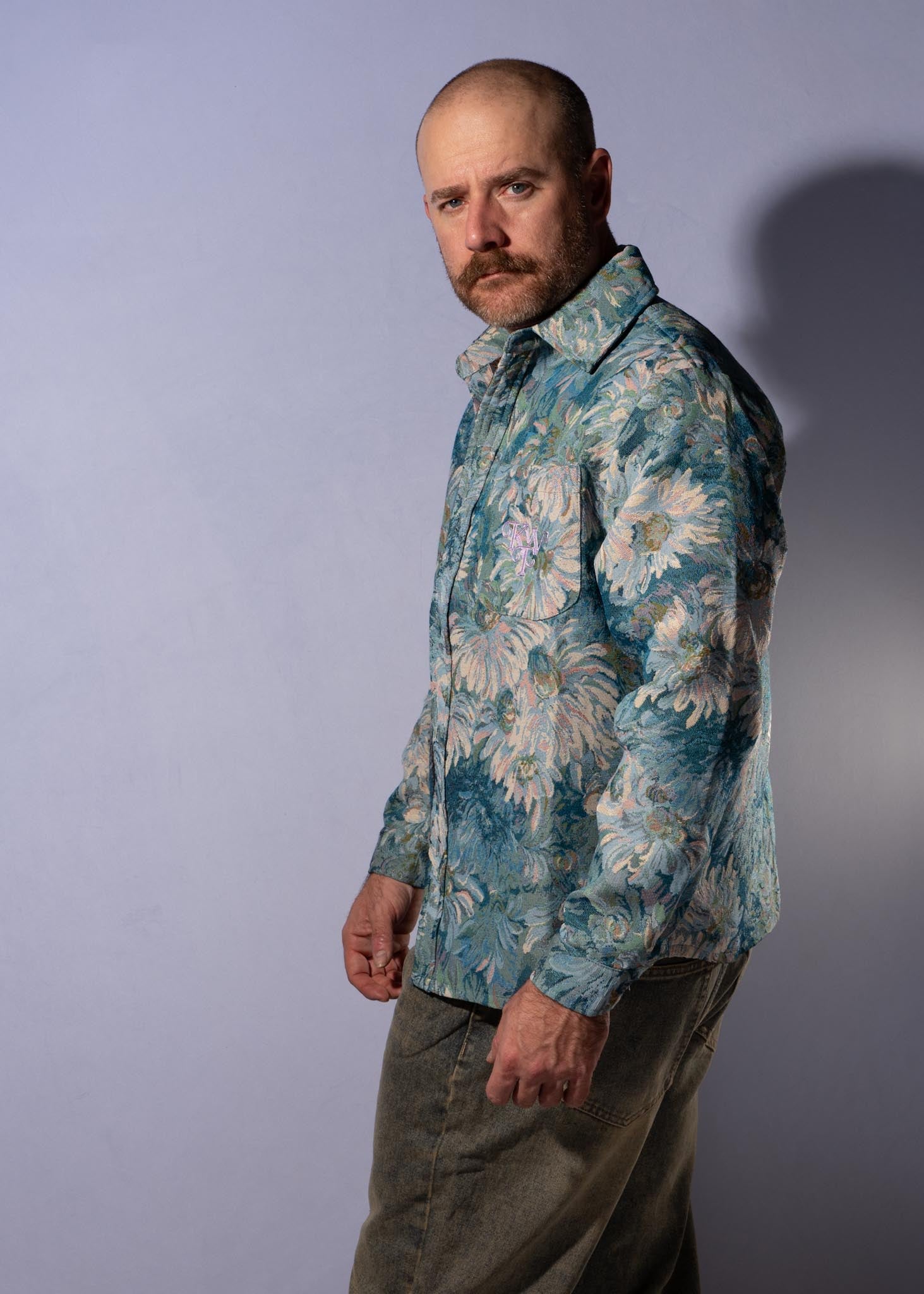 Floral Watercolor Tapestry Shirt