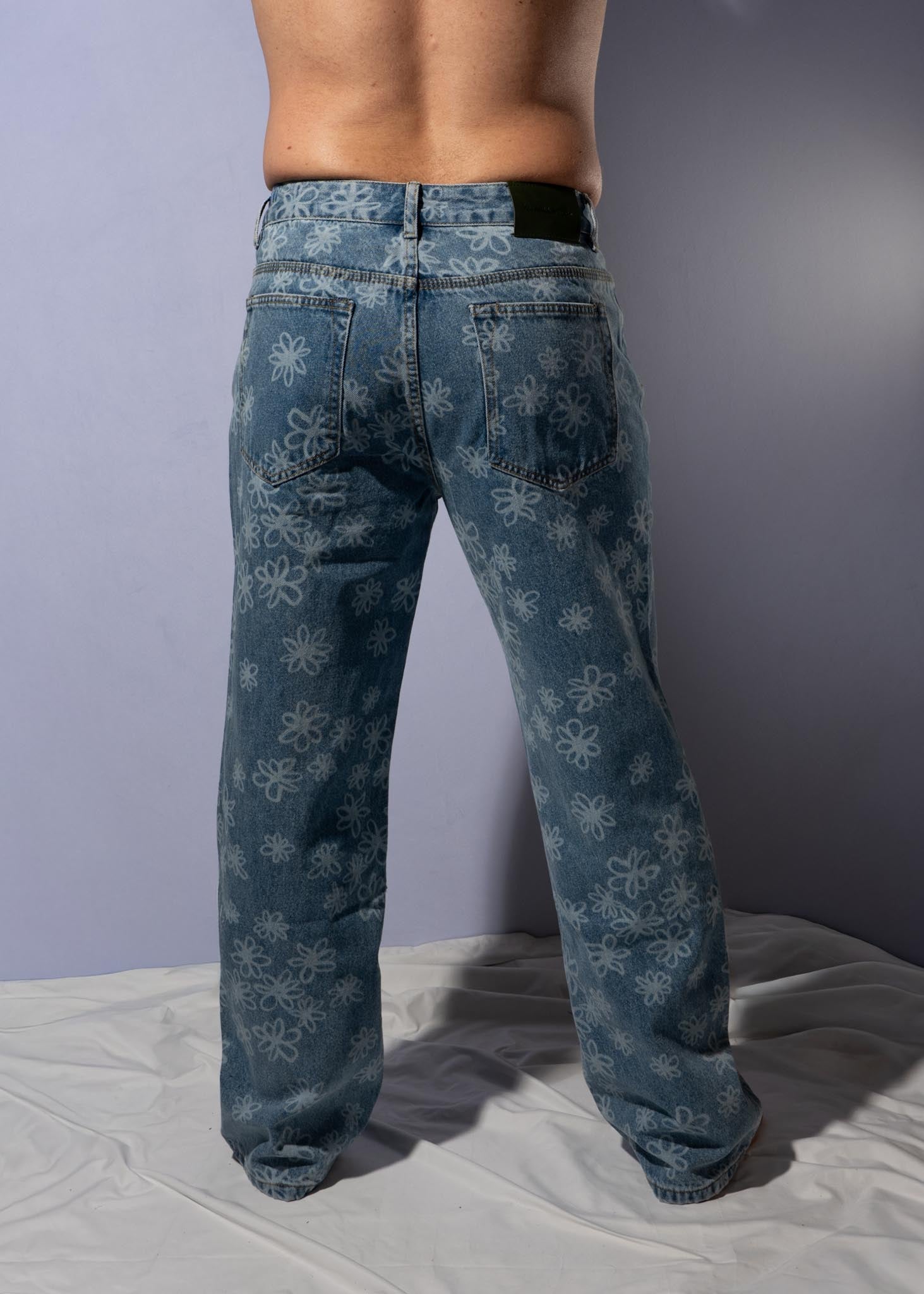 Baggy Denim - Flower Power